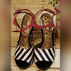 Sam Edelman stripped block heel